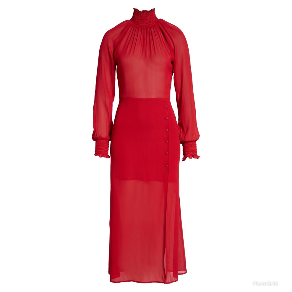 NWT Reformation Georgina Red Dress Maxi
